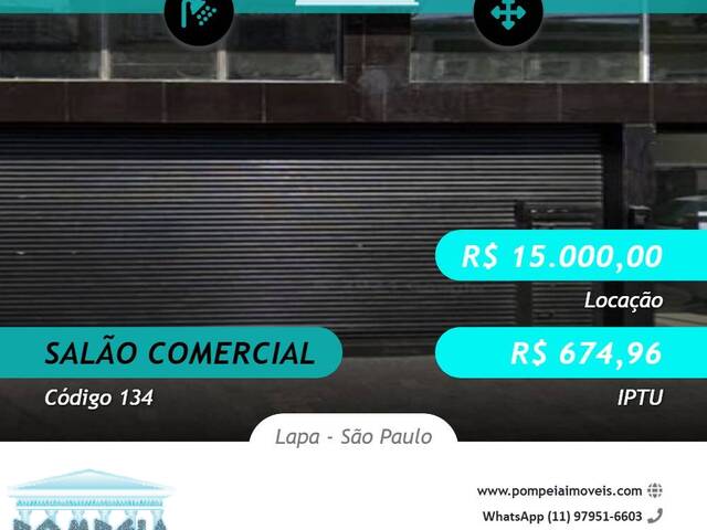#134 - SALÃO Comercial para Locação em São Paulo - SP - 1